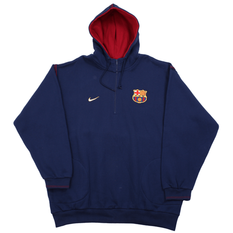Vintage Nike Barcelona FC 1/4 Zipped Hoodie (XL) BNWT