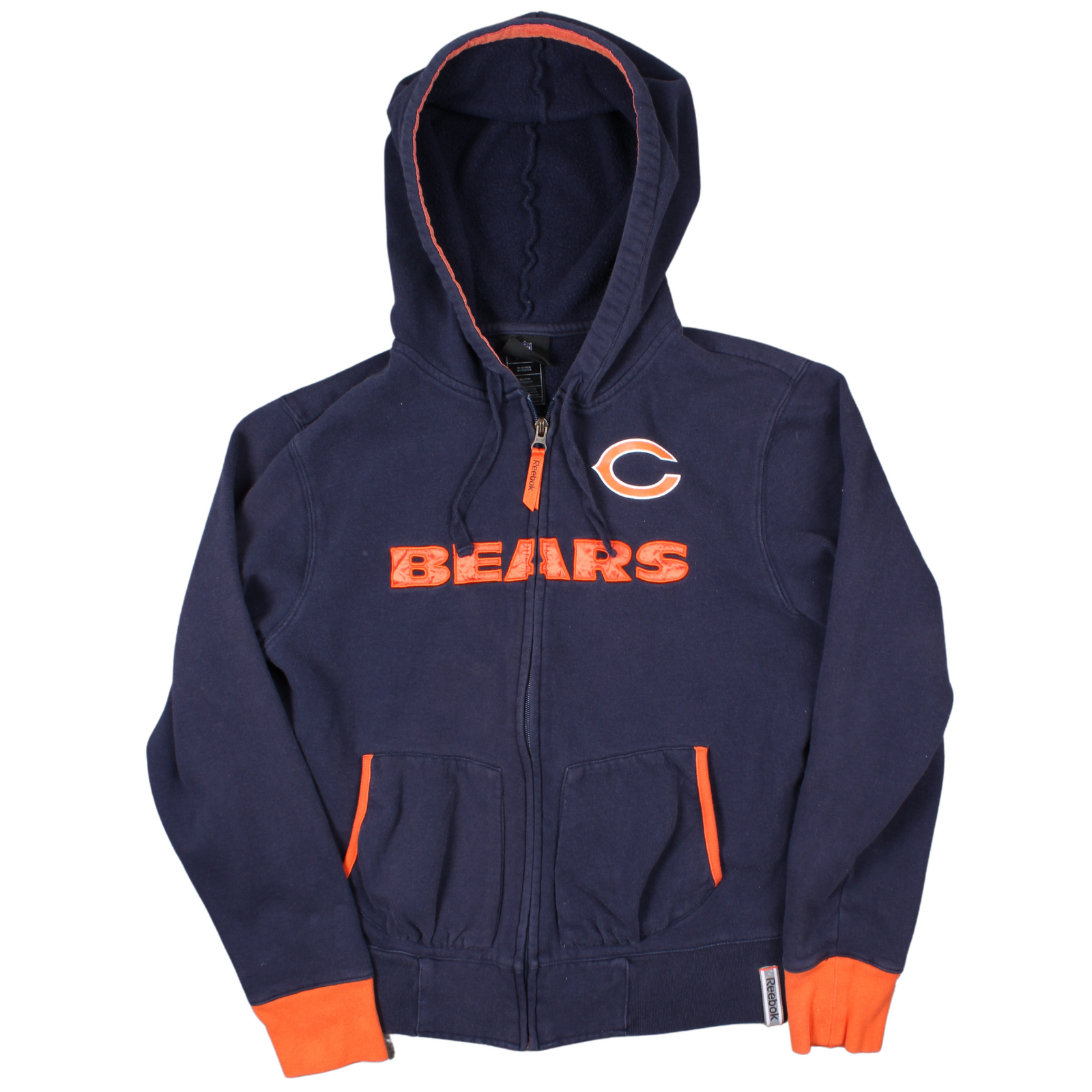 Vintage Reebok Chicago Bears Zipped Hoodie (L)