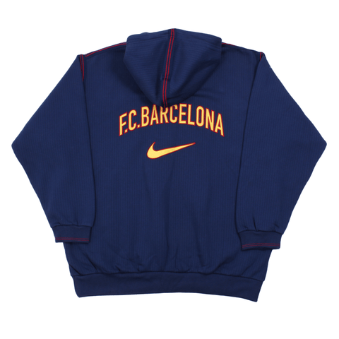 Vintage Nike Barcelona FC 1/4 Zipped Hoodie (XL) BNWT