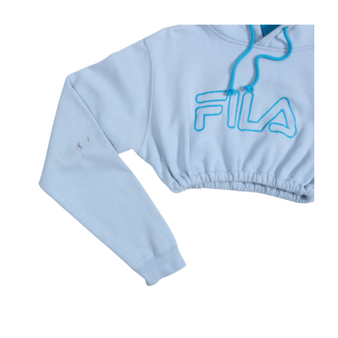 Vintage Fila Reworked Cropped Hoodie (XS)