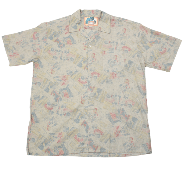 Vintage Jazzy Patterned Shirt (XL)