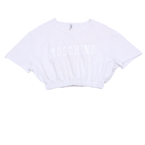 Vintage Moschino Reworked Cropped T Shirt (S)