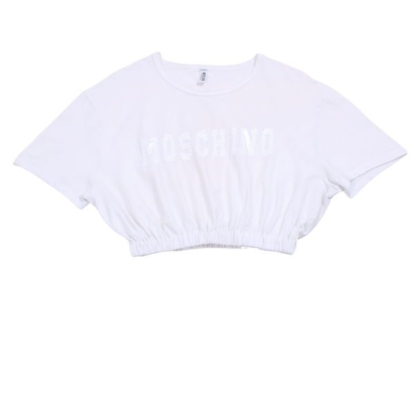 Vintage Moschino Reworked Cropped T Shirt (S)