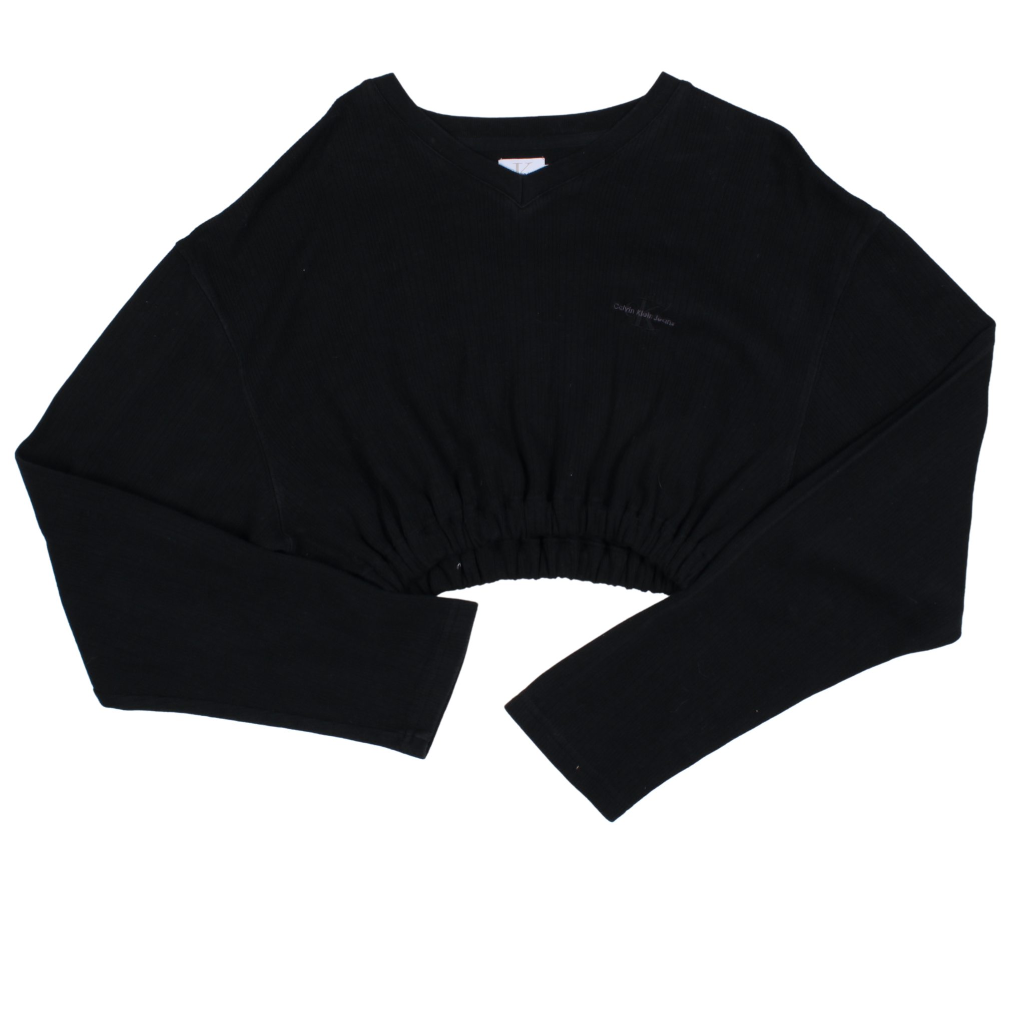 Vintage Calvin Klein Reworked Cropped Sweatshirt (S)