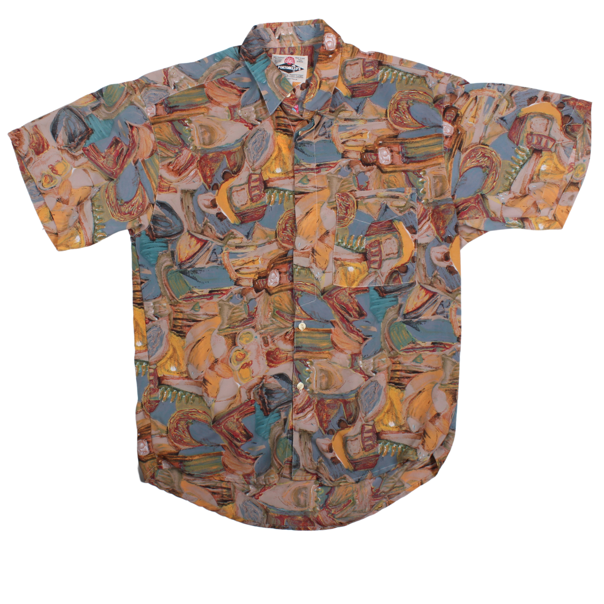 Vintage Jazzy Patterned Shirt (L)